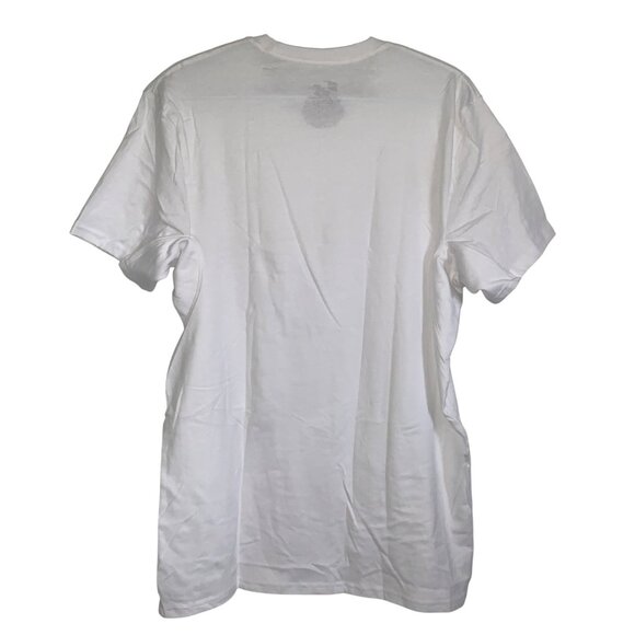 Hanes Mens Pack Of 2 White Cotton Crewneck T-Shirt Size Medium - Picture 6 of 11